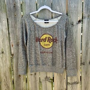 *Hard Rock Cafe | Barcelona Scoop Neck Sweat Shirt Size Small